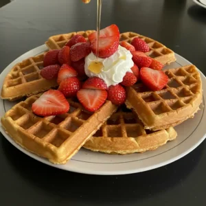 Homemade Strawberry Waffles Recipe