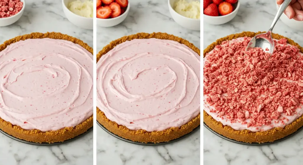 How to Make Strawberry Crunch Cheesecake